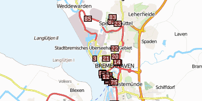 Stadtplan Museum der 50er Jahre Bremen
